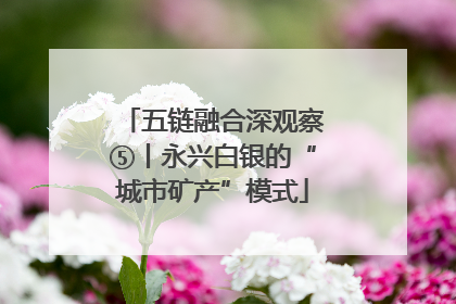 五链融合深观察⑤丨永兴白银的“城市矿产”模式