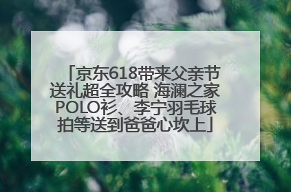 京东618带来父亲节送礼超全攻略 海澜之家POLO衫、李宁羽毛球拍等送到爸爸心坎上