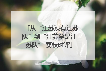 从“江苏没有江苏队”到“江苏全是江苏队” 荔枝时评