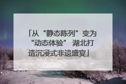 从“静态陈列”变为“动态体验” 湖北打造沉浸式非遗盛宴