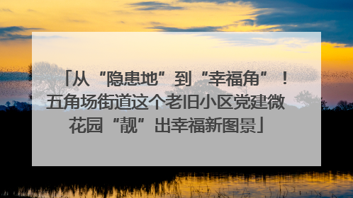 从“隐患地”到“幸福角”！五角场街道这个老旧小区党建微花园“靓”出幸福新图景