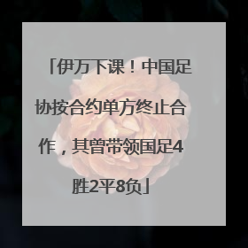 伊万下课！中国足协按合约单方终止合作，其曾带领国足4胜2平8负