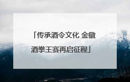 传承酒令文化 金徽酒拳王赛再启征程