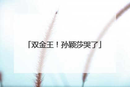 双金王！孙颖莎哭了