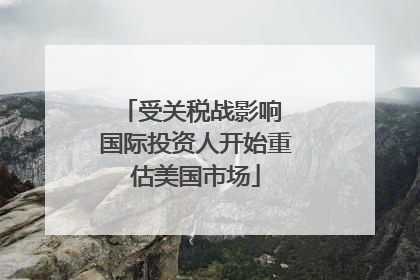 受关税战影响 国际投资人开始重估美国市场