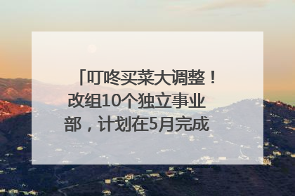 叮咚买菜大调整！改组10个独立事业部，计划在5月完成App端全面改版