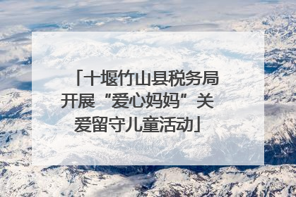 十堰竹山县税务局开展“爱心妈妈”关爱留守儿童活动