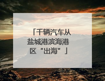 千辆汽车从盐城港滨海港区“出海”
