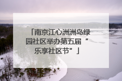 南京江心洲洲岛绿园社区举办第五届“乐享社区节”