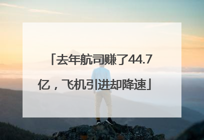去年航司赚了44.7亿，飞机引进却降速