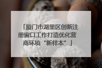 厦门市湖里区创新注册窗口工作打造优化营商环境“新样本”