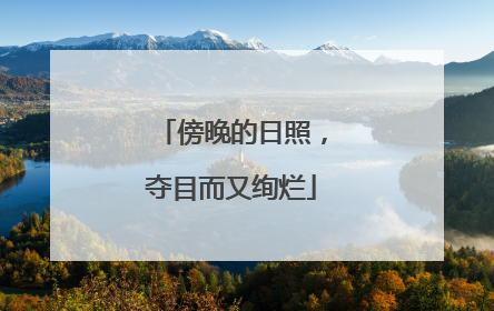 傍晚的日照，夺目而又绚烂