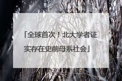 全球首次！北大学者证实存在史前母系社会