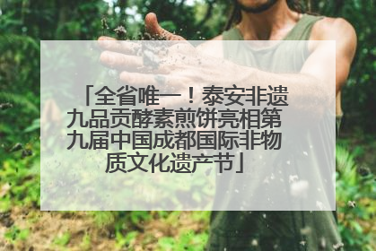 全省唯一！泰安非遗九品贡酵素煎饼亮相第九届中国成都国际非物质文化遗产节