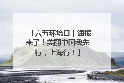 六五环境日｜海报来了！美丽中国我先行，上海行！