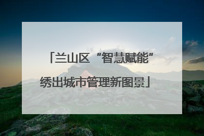 兰山区“智慧赋能”绣出城市管理新图景