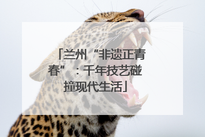 兰州“非遗正青春”：千年技艺碰撞现代生活
