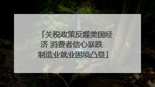 关税政策反噬美国经济 消费者信心暴跌 制造业就业困境凸显