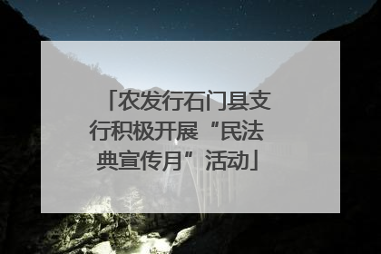 农发行石门县支行积极开展“民法典宣传月”活动