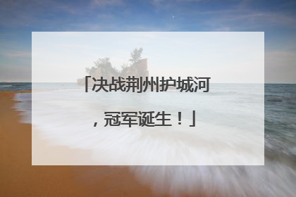 决战荆州护城河，冠军诞生！