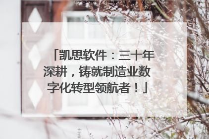 凯思软件：三十年深耕，铸就制造业数字化转型领航者！