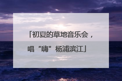 初夏的草地音乐会，唱“嗨”杨浦滨江