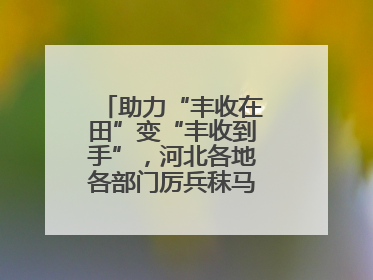 助力“丰收在田”变“丰收到手”，河北各地各部门厉兵秣马迎战“三夏”
