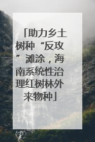 助力乡土树种“反攻”滩涂，海南系统性治理红树林外来物种
