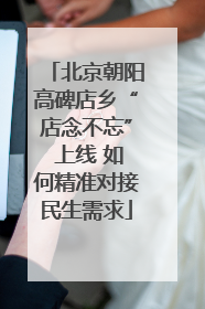 北京朝阳高碑店乡“店念不忘” 上线 如何精准对接民生需求
