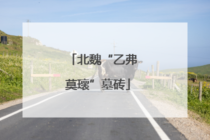 北魏“乙弗莫瓌”墓砖
