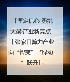坚定信心 勇挑大梁·产业新亮点丨张家口算力产业向“智变”“绿动”跃升