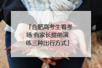 合肥高考生看考场 有家长提前演练三种出行方式