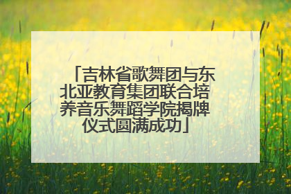 吉林省歌舞团与东北亚教育集团联合培养音乐舞蹈学院揭牌仪式圆满成功