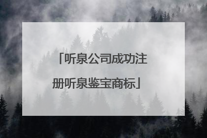 听泉公司成功注册听泉鉴宝商标