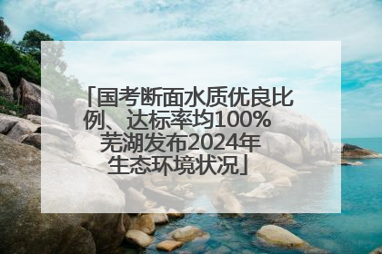 国考断面水质优良比例、达标率均100% 芜湖发布2024年生态环境状况
