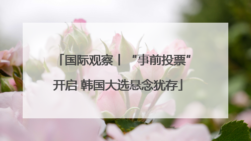 国际观察丨“事前投票”开启 韩国大选悬念犹存