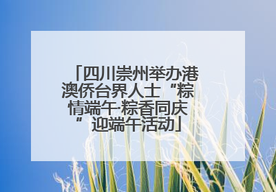 四川崇州举办港澳侨台界人士“粽情端午·粽香同庆”迎端午活动