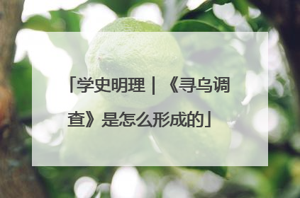 学史明理｜《寻乌调查》是怎么形成的