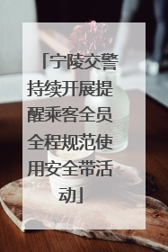 宁陵交警持续开展提醒乘客全员全程规范使用安全带活动