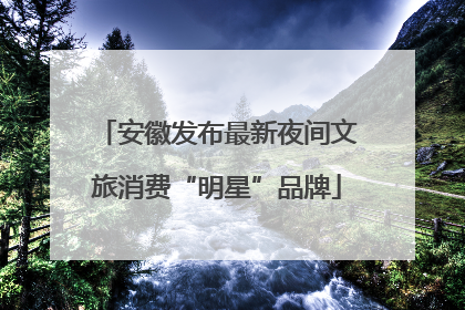 安徽发布最新夜间文旅消费“明星”品牌