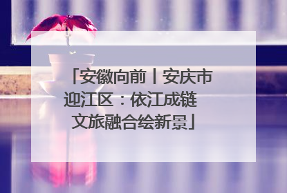 安徽向前丨安庆市迎江区：依江成链 文旅融合绘新景