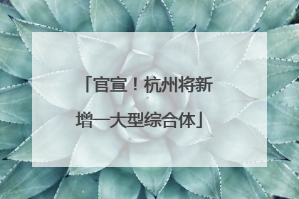 官宣！杭州将新增一大型综合体