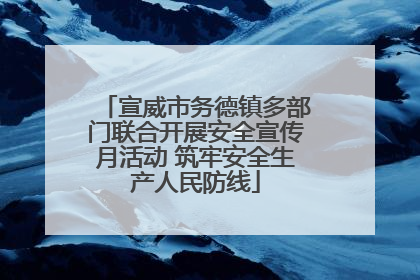宣威市务德镇多部门联合开展安全宣传月活动 筑牢安全生产人民防线