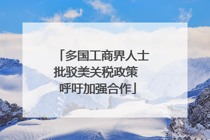 多国工商界人士批驳美关税政策 呼吁加强合作