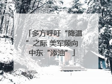 多方呼吁“降温”之际 美军频向中东“添油”