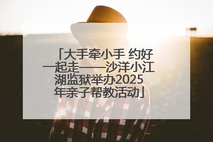 大手牵小手 约好一起走——沙洋小江湖监狱举办2025年亲子帮教活动