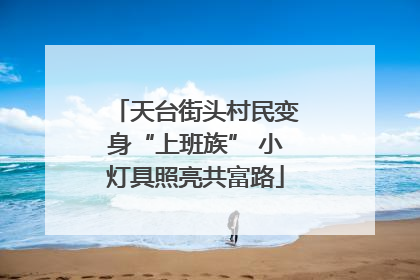 天台街头村民变身“上班族” 小灯具照亮共富路