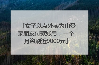 女子以点外卖为由登录朋友付款账号，一个月盗刷近9000元