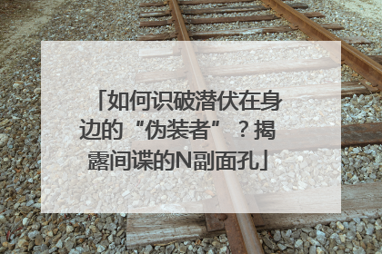 如何识破潜伏在身边的“伪装者”？揭露间谍的N副面孔