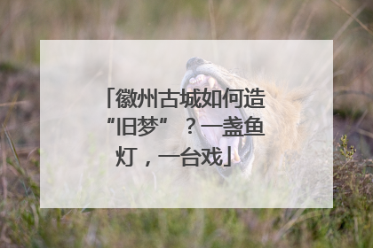 徽州古城如何造“旧梦”？一盏鱼灯，一台戏